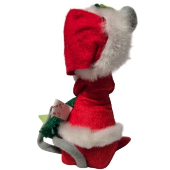 Annalee Dolls 1967 Vintage Christmas Santa Mouse with Green Burlap Sack  - NWT - Picture 11 of 11